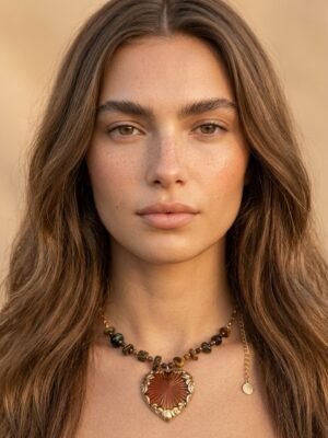 Collier Elena – Doré en acier inoxydable