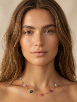 Collier Margaux – Perles fleur fait main