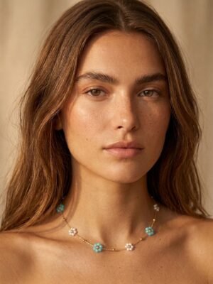 Collier Mila - Perles fleur fait main