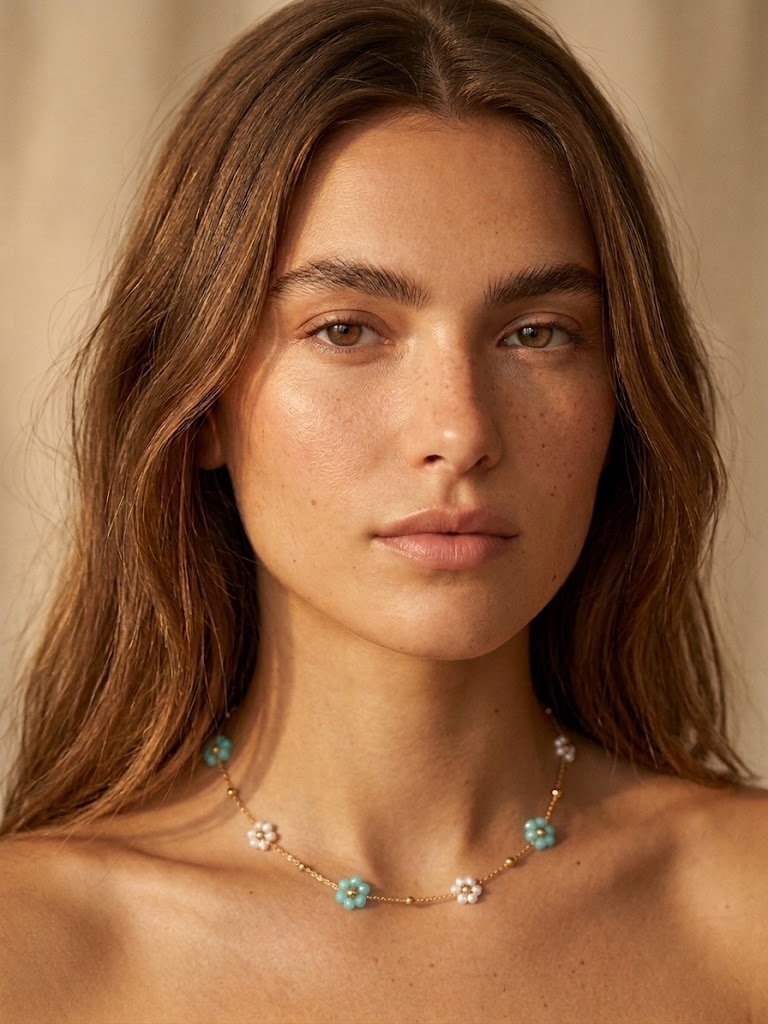 Collier Mila - Perles fleur fait main