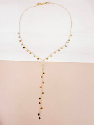 Collier Romy – Long Y doré en acier inoxydable