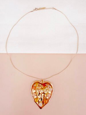 Collier Valentine – Doré en acier inoxydable