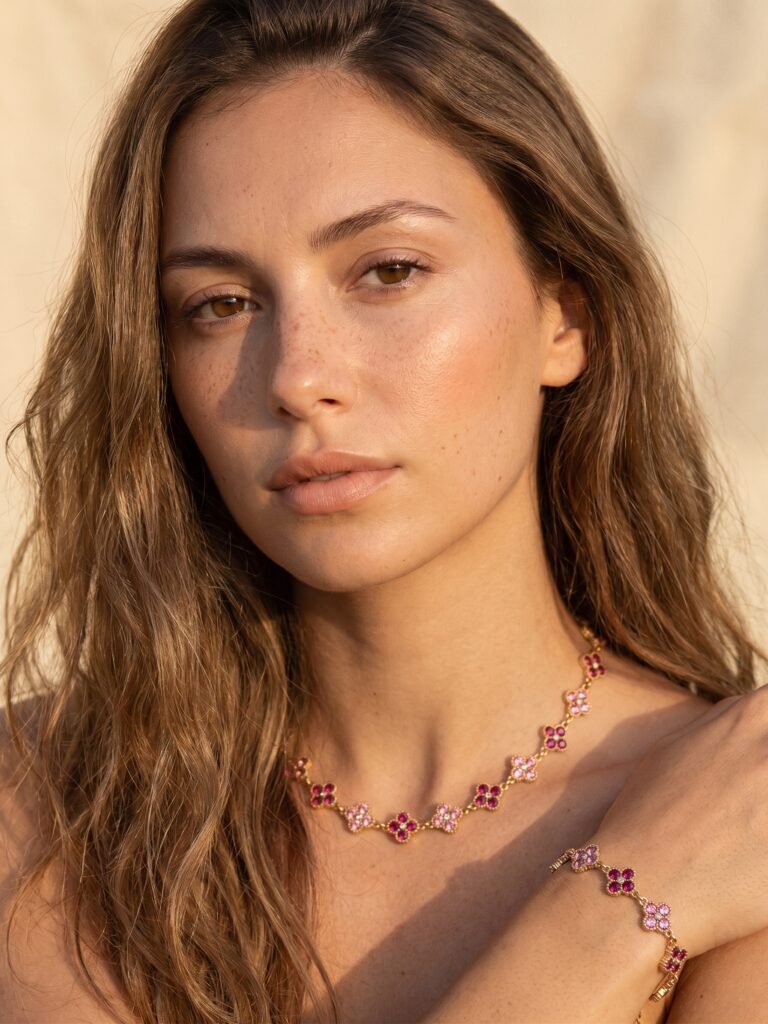 Collier Lena - Princesse rose