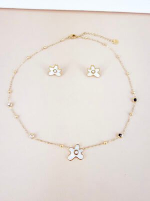 Parure Alma – Acier inoxydable or