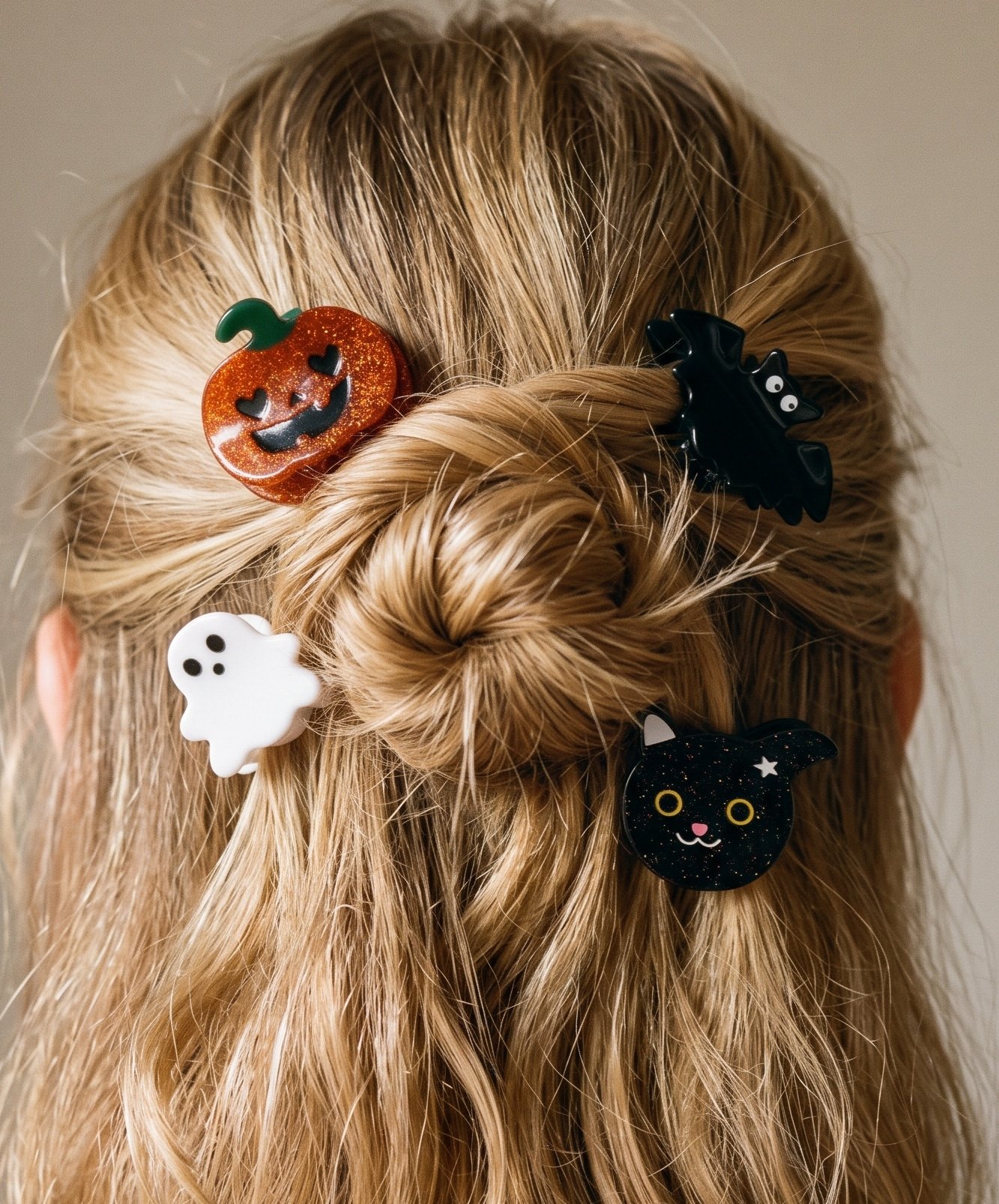 Lot de 4 mini-pinces à cheveux Halloween – Image 2