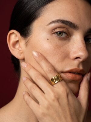 Bague Camille – Motif large ondulée