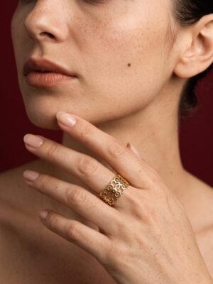 Bague Elise – Motif ajourée à volutes