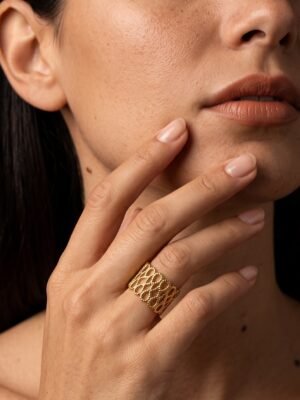 Bague Ines – Motif maillons ovales ajourés