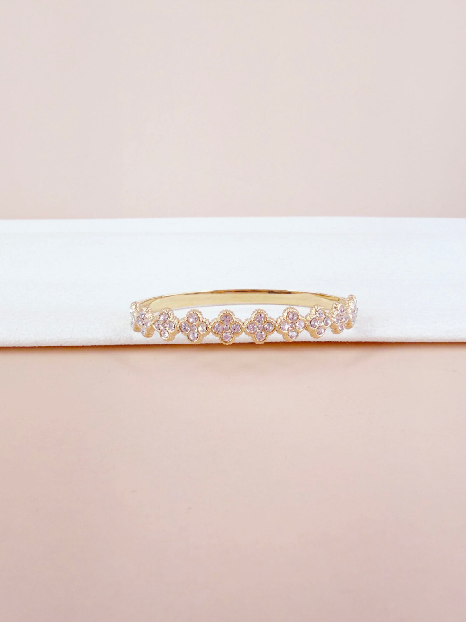 Bracelet jonc Albane - Fleurs de strass princesse – Image 2