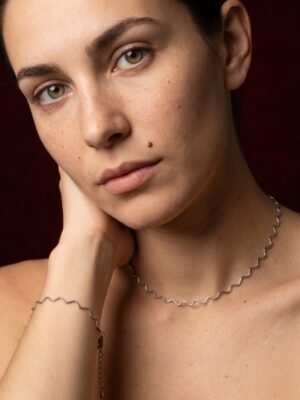 Collier Anaelle - Motif chaîne ondulée