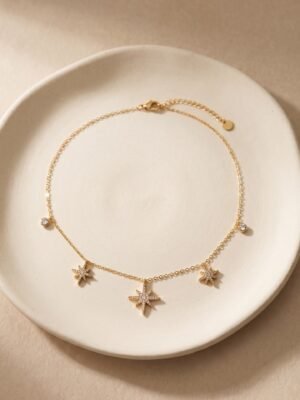 Collier Heloise – Motif étoiles pendantes