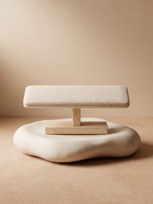 Présentoir à bracelets beige – Support incliné